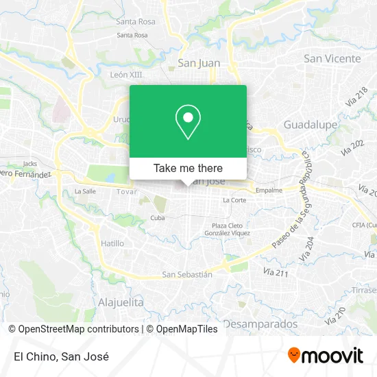 El Chino map