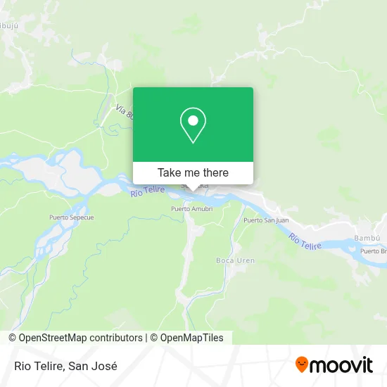 Rio Telire map