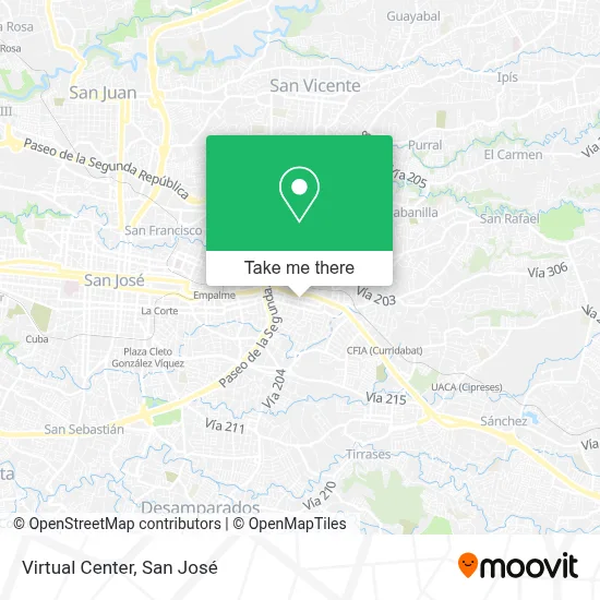 Virtual Center map