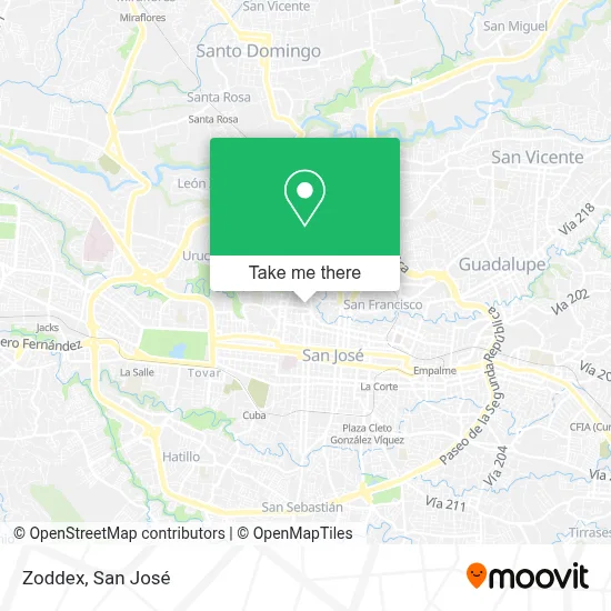 Zoddex map