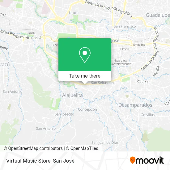 Virtual Music Store map