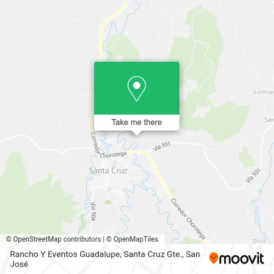 Rancho Y Eventos Guadalupe, Santa Cruz Gte. map