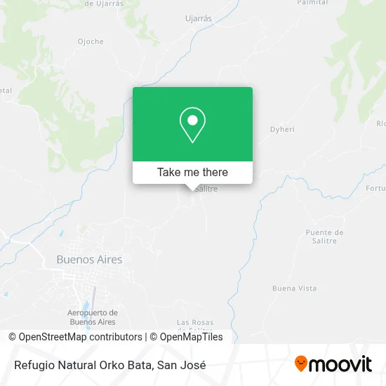 Refugio Natural Orko Bata map