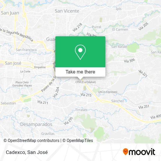 Cadexco map