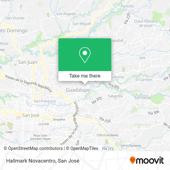 Hallmark Novacentro map