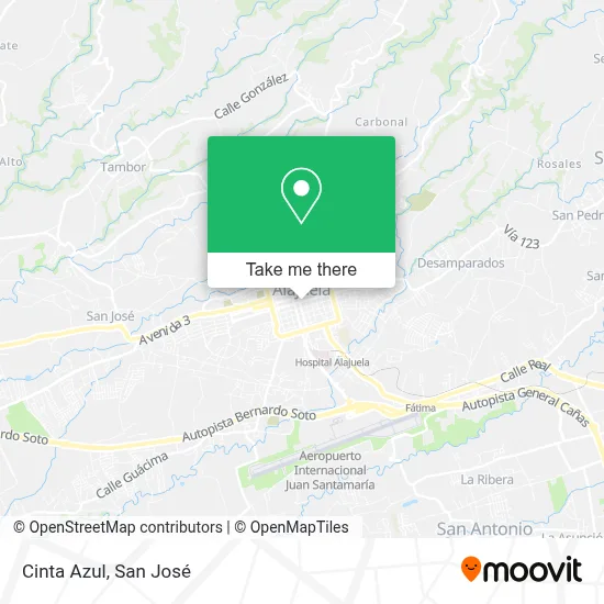 Cinta Azul map