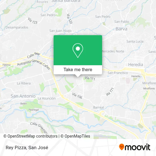 Rey Pizza map