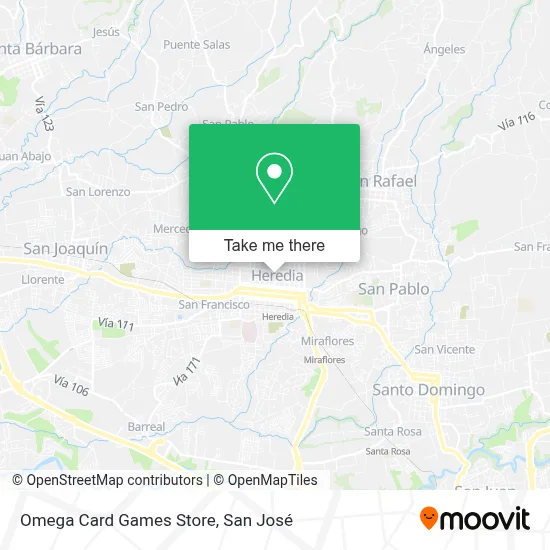 Omega Card Games Store map
