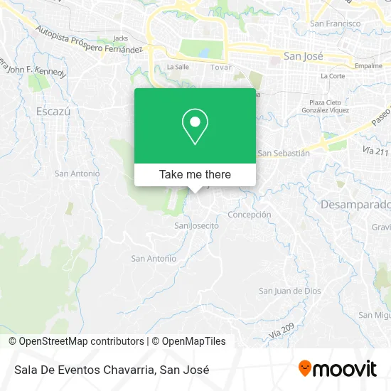 Sala De Eventos Chavarria map