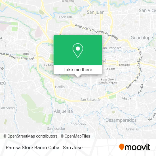 Ramsa Store Barrio Cuba. map