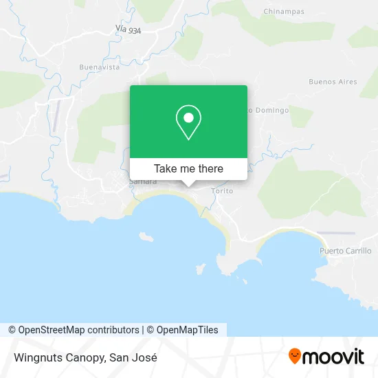 Wingnuts Canopy map
