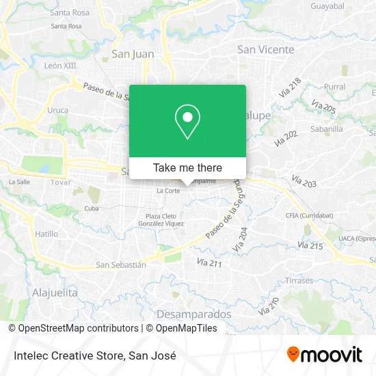 Intelec Creative Store map