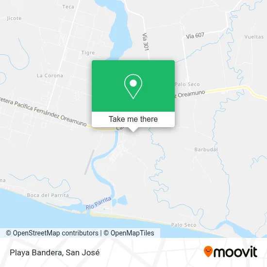 Playa Bandera map