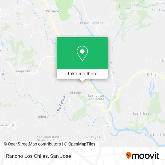 Rancho Los Chiles map