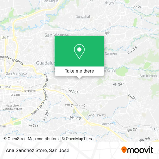 Ana Sanchez Store map