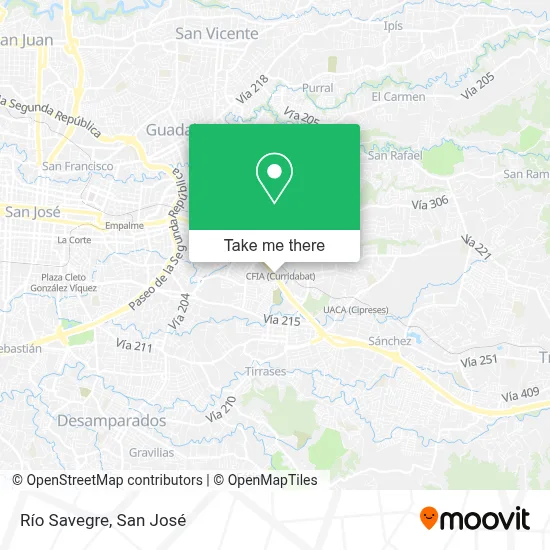 Río Savegre map