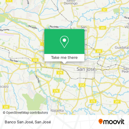 Banco San José map