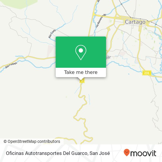 Mapa de Oficinas Autotransportes Del Guarco