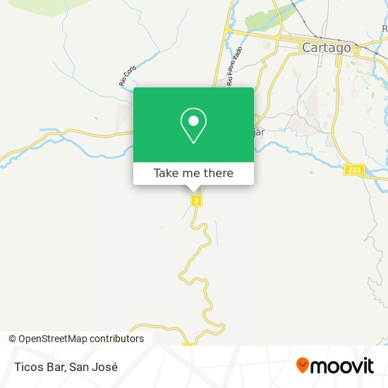 Ticos Bar map