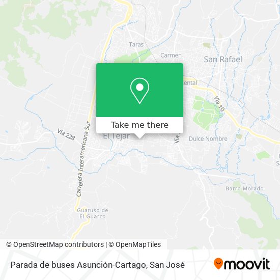 Parada de buses Asunción-Cartago map