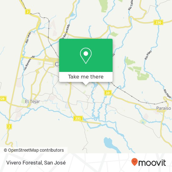 Vivero Forestal map