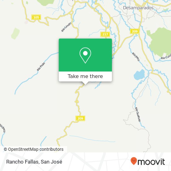 Rancho Fallas map