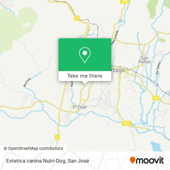 Mapa de Estetica canina Nutri-Dog