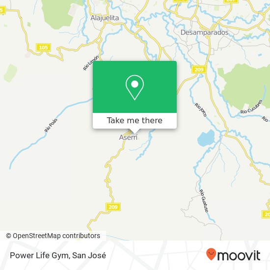 Mapa de Power Life Gym