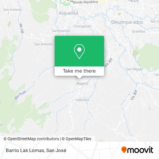 Barrio Las Lomas map
