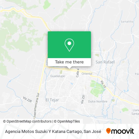 Agencia Motos Suzuki Y Katana Cartago map