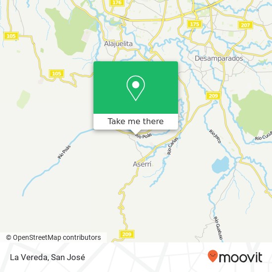 La Vereda map