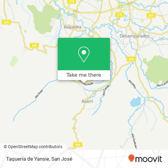 Taquería de Yansie map