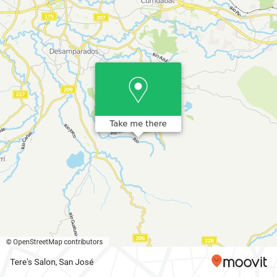 Tere's Salon map