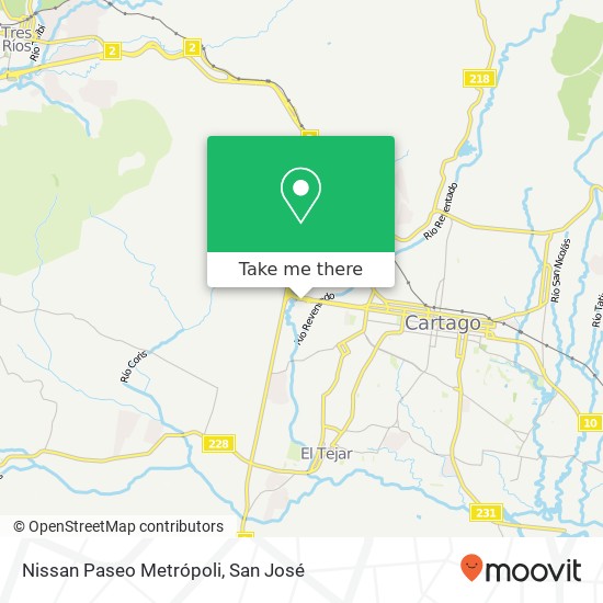 Nissan Paseo Metrópoli map