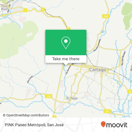 PINK Paseo Metrópoli map