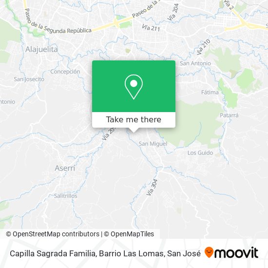 Capilla Sagrada Familia, Barrio Las Lomas map