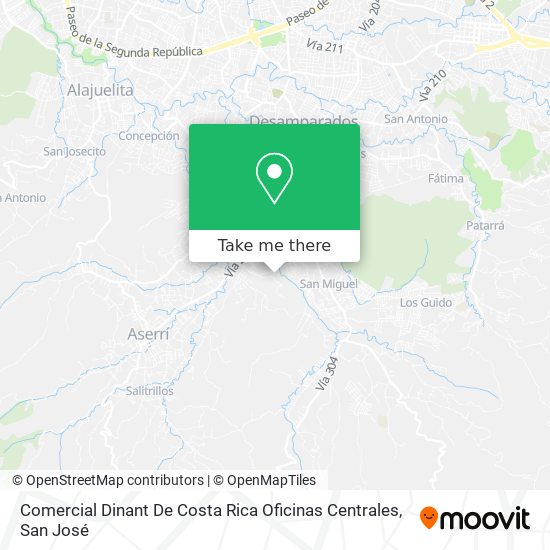 Comercial Dinant De Costa Rica Oficinas Centrales map