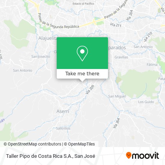 Taller Pipo de Costa Rica S.A. map