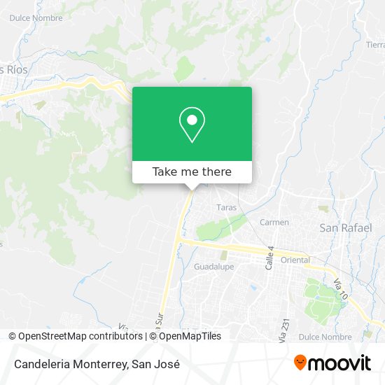 Candeleria Monterrey map