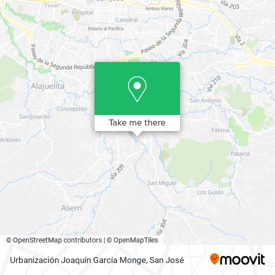 Urbanización Joaquín García Monge map