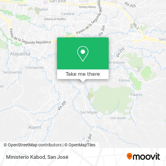 Ministerio Kabod map