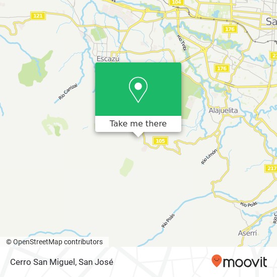 Cerro San Miguel map