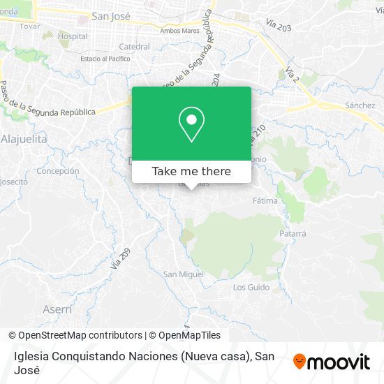 Mapa de Iglesia Conquistando Naciones (Nueva casa)