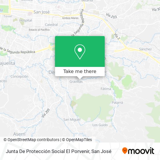 Junta De Protección Social El Porvenir map