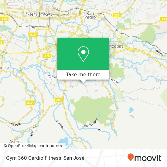 Gym 360 Cardio Fitness map