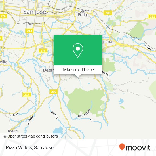Pizza Willo,s map