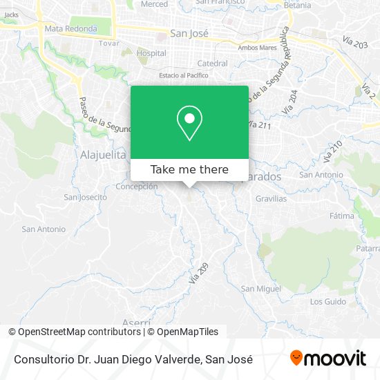 Consultorio Dr. Juan Diego Valverde map
