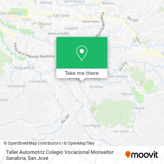 Mapa de Taller Automotriz Colegio Vocacional Monseñor Sanabria