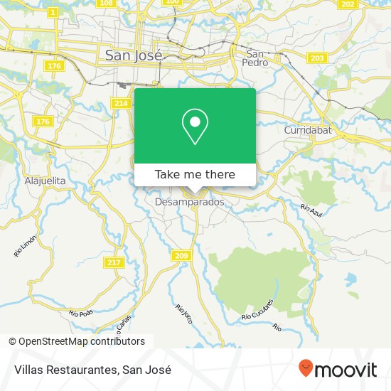 Villas Restaurantes map