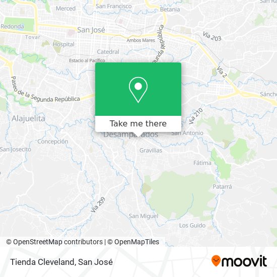 Tienda Cleveland map